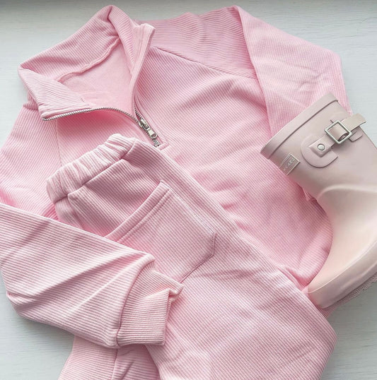 Zip Up Tracksuit Pink