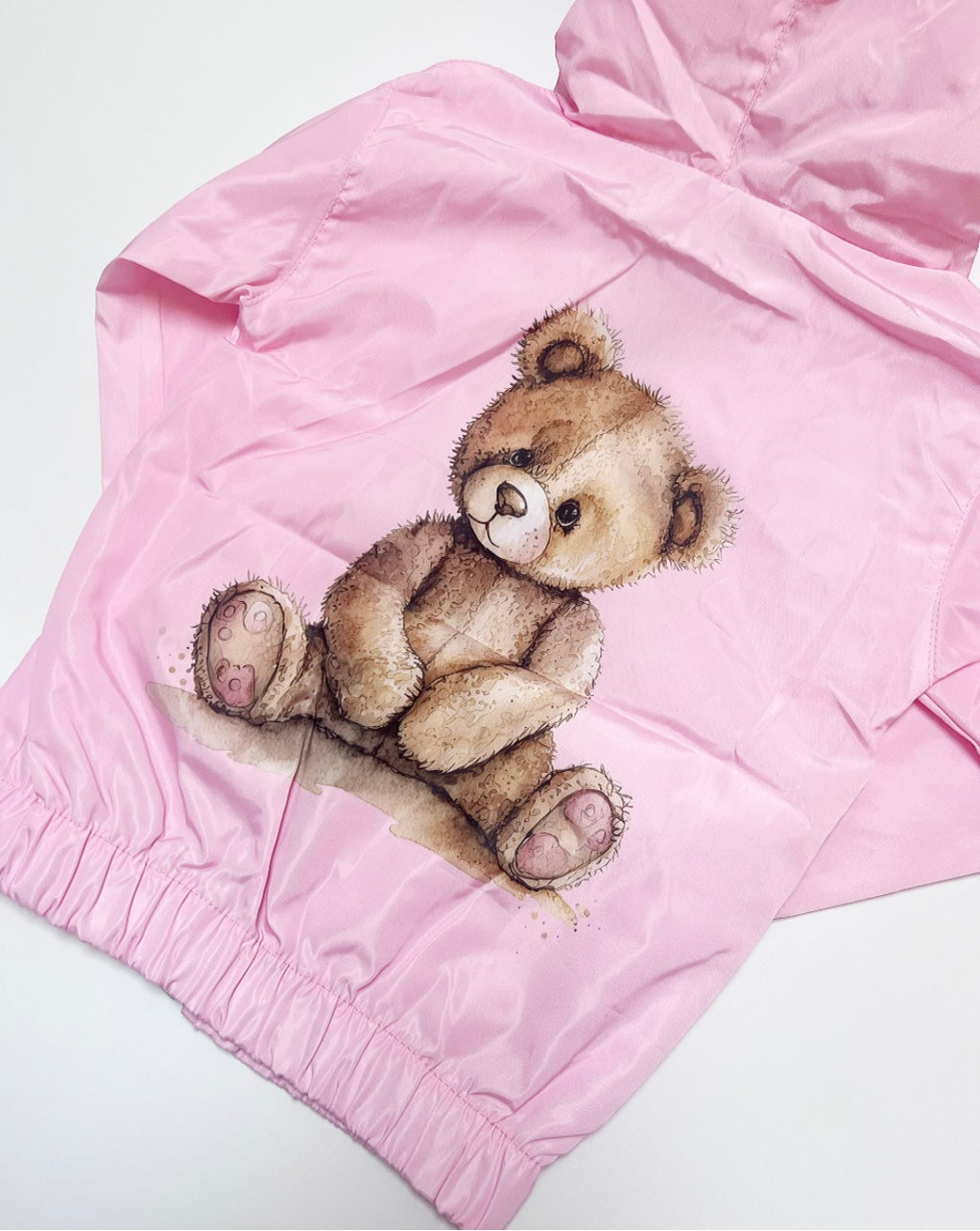 Arlo Teddy Rain Jacket Baby Pink