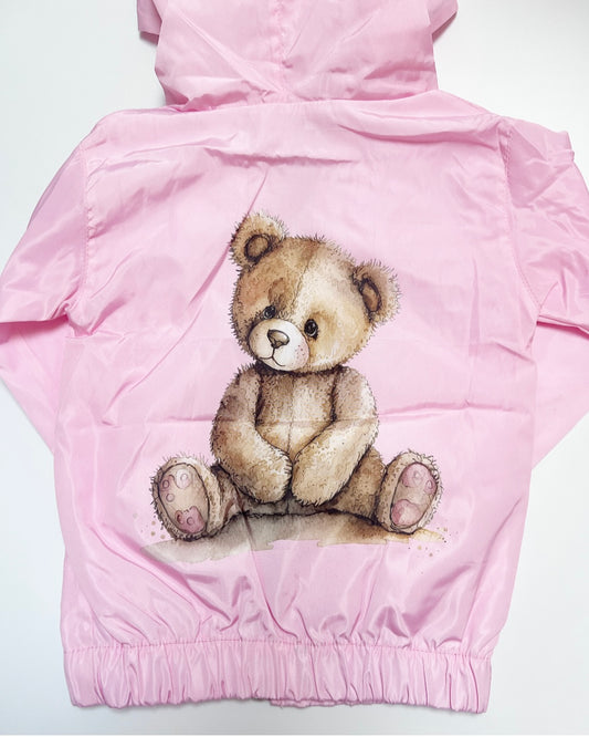Arlo Teddy Rain Jacket Baby Pink