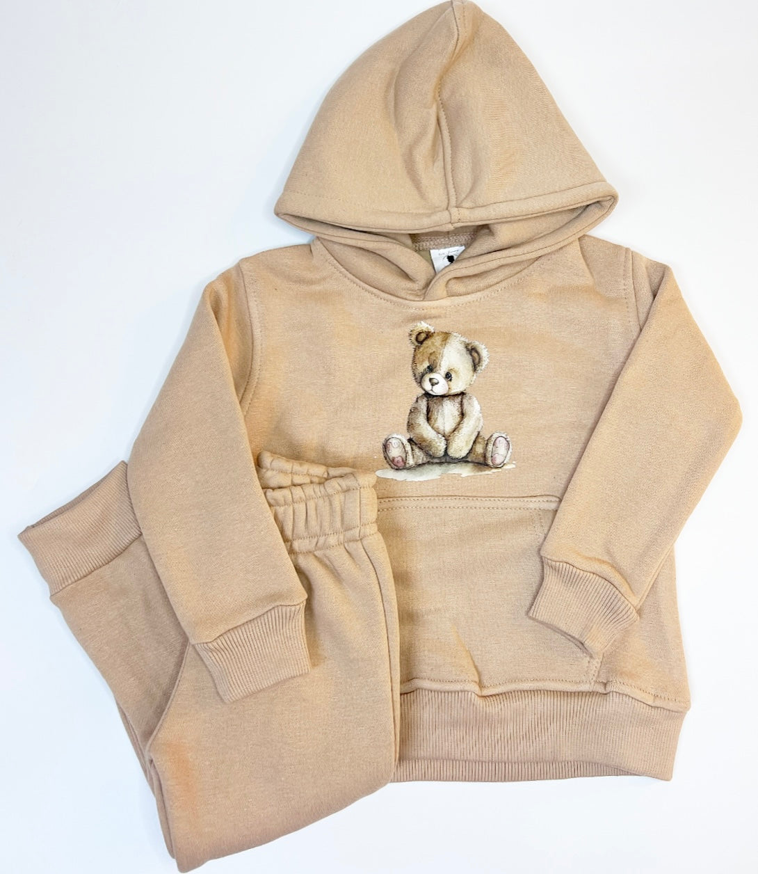 Arlo Teddy Hoodie Tracksuit Beige