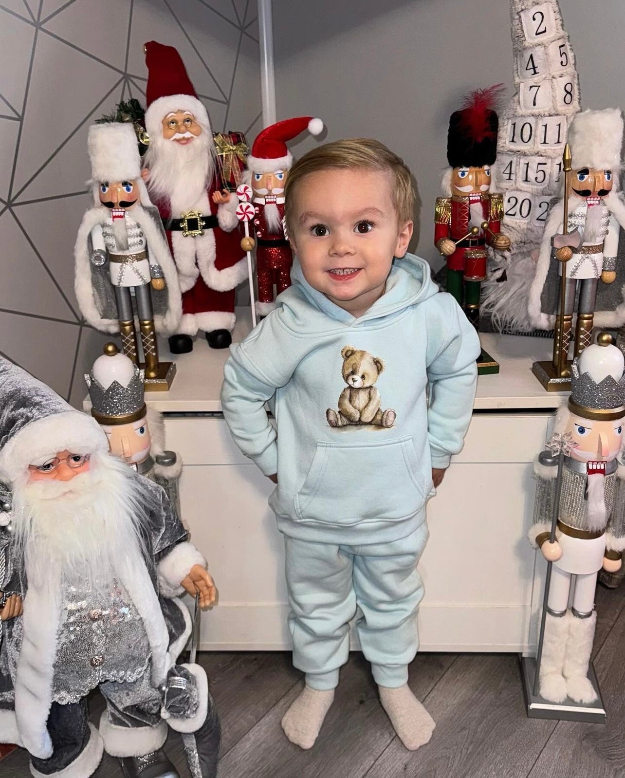 Arlo Teddy Hoodie Tracksuit ICE Blue