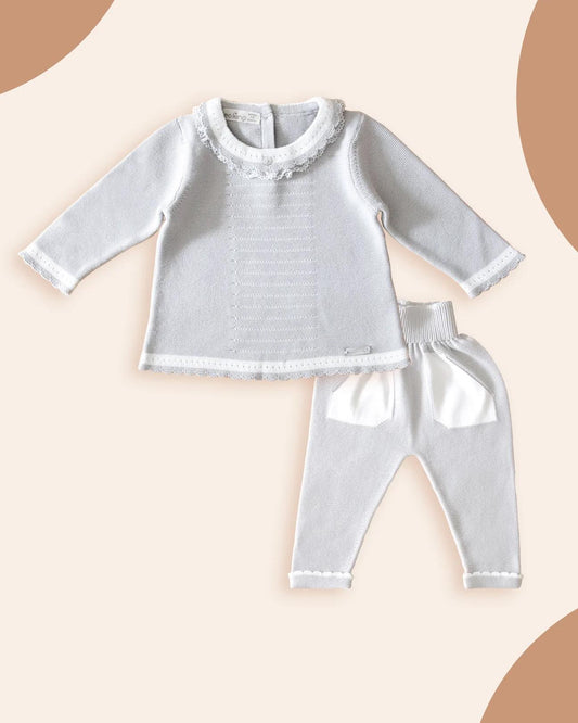 Grey Jumper Knitted Set