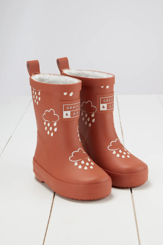 Burnt Orange Colour-Revealing Wellies