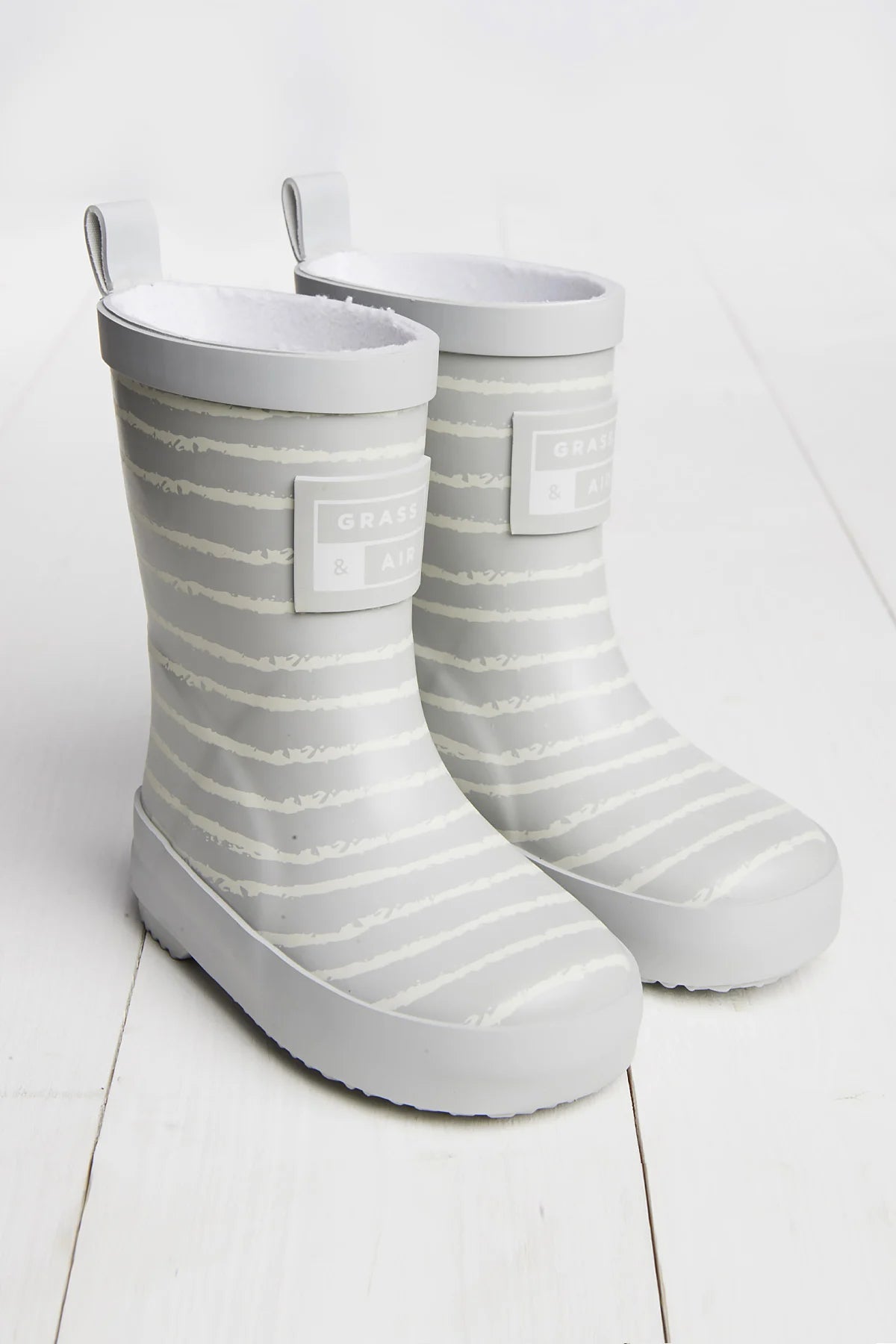 Grey Stripe Wellies