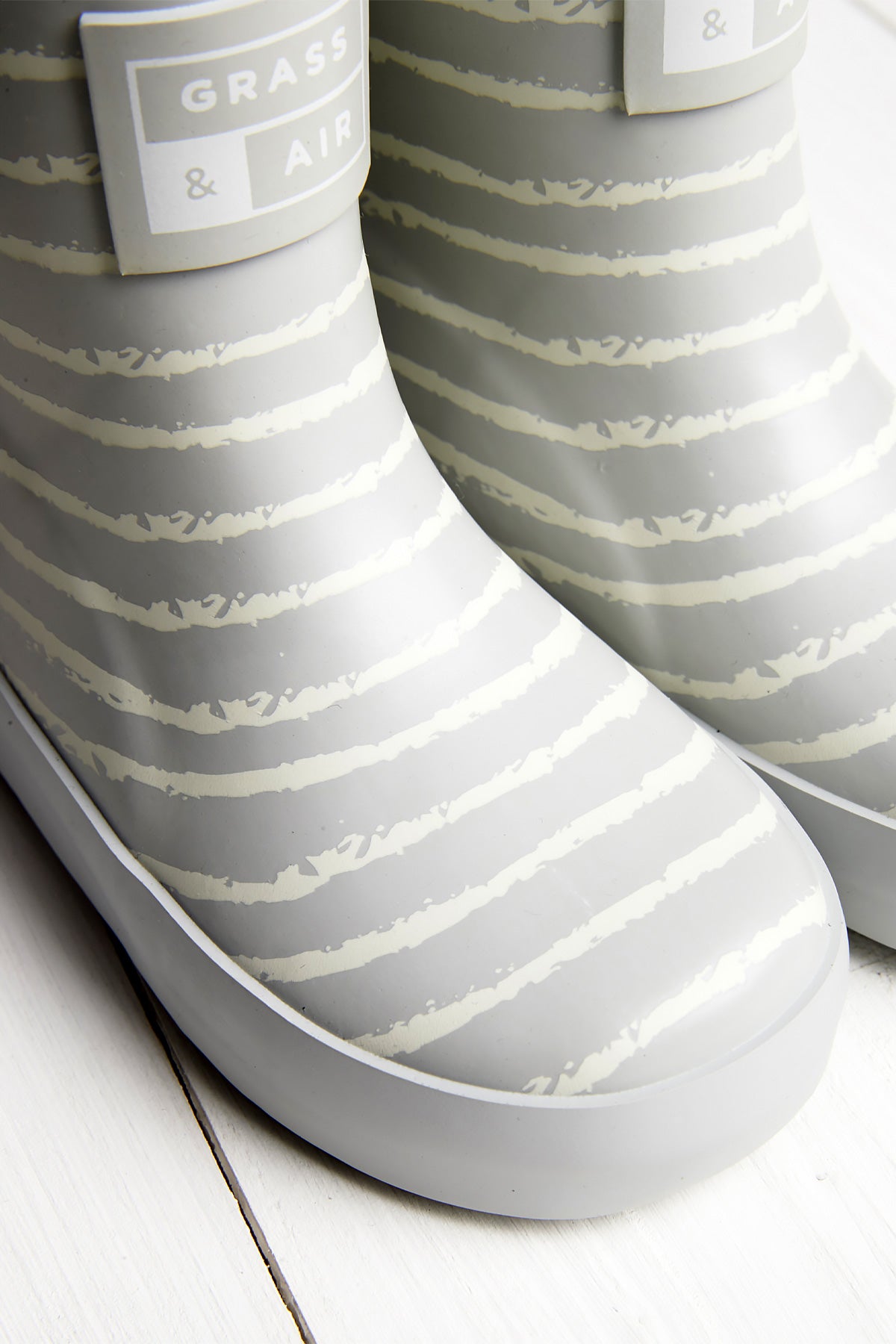 Grey Stripe Wellies