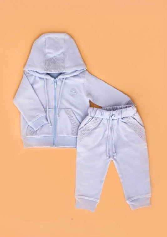 Blue Zip-Up Tracksuit Leo King