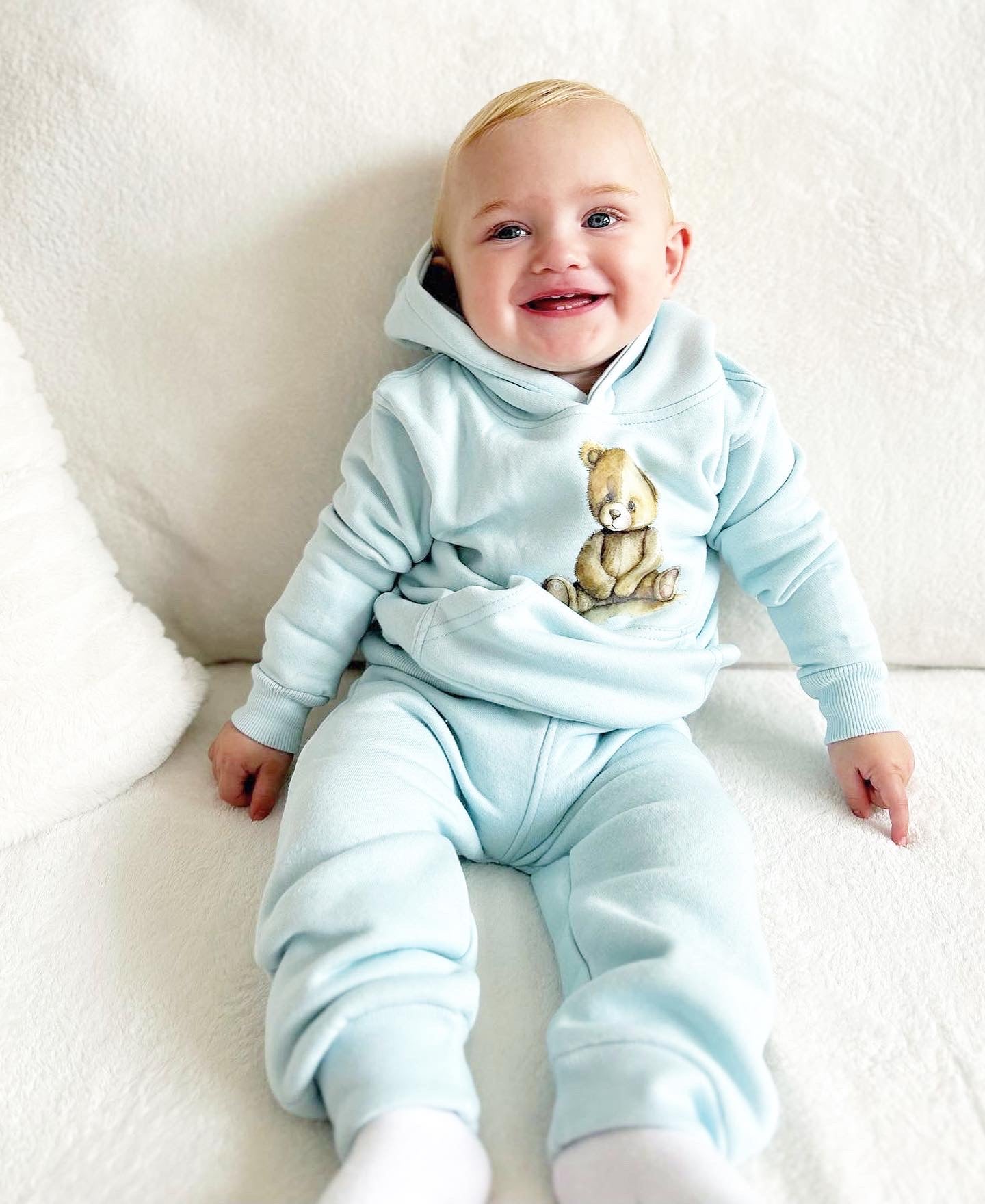 Arlo Teddy Hoodie Tracksuit ICE Blue