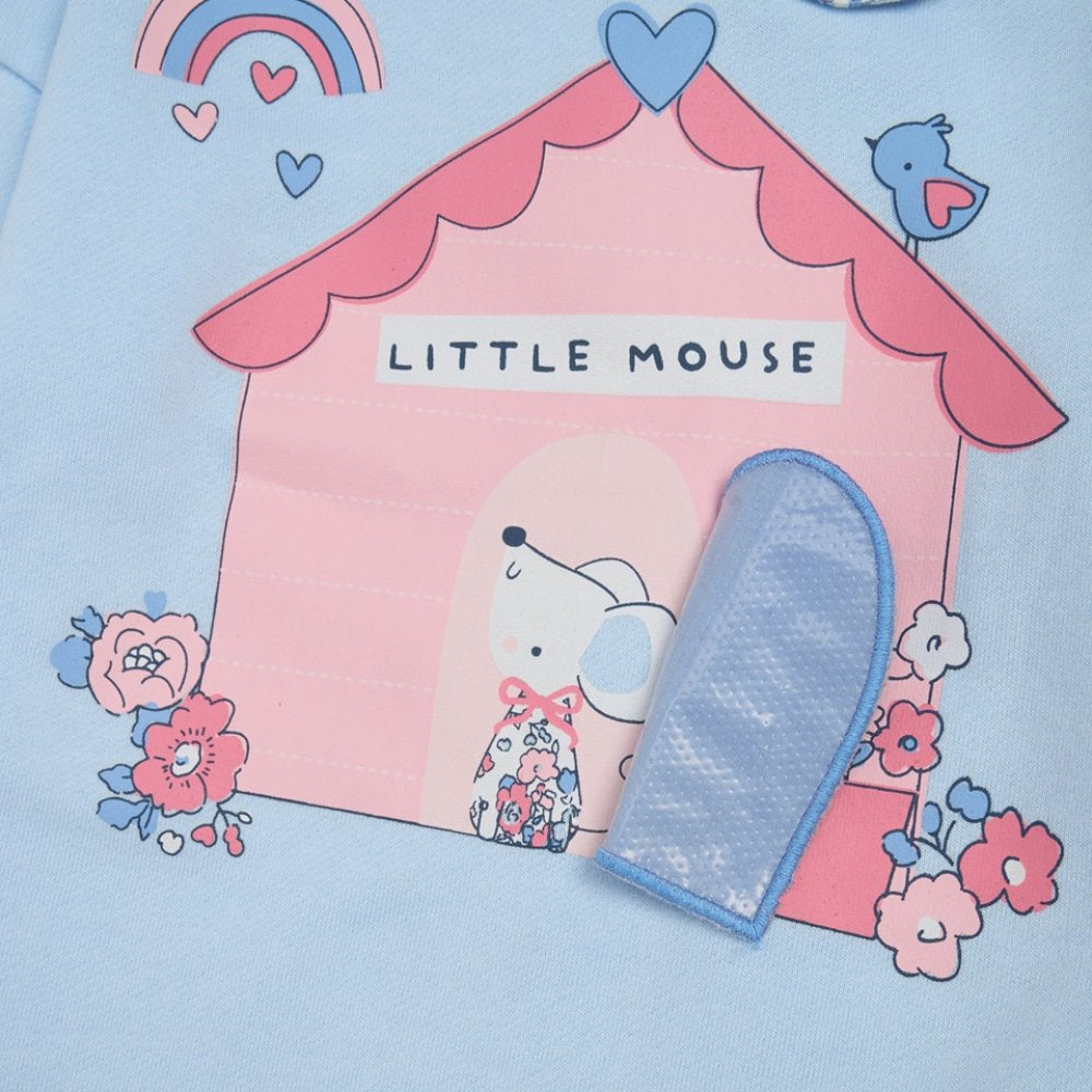 Interactive Girls Floral Mouse Sweater / Jumper & Leggings