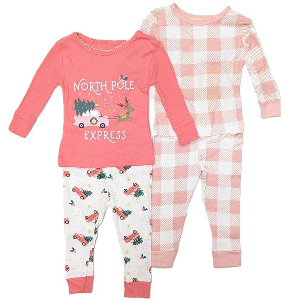 Christmas baby girls pyjamas (2 pack)