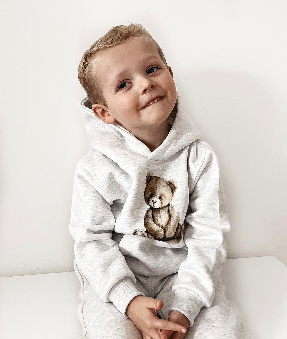 Arlo Teddy Hoodie Tracksuit Grey