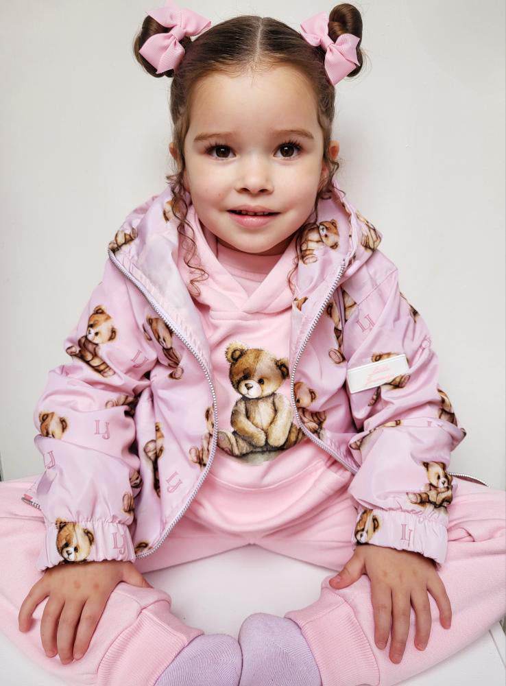 Arlo Teddy Hoodie Tracksuit Pink - Kids Cozy Tracksuit