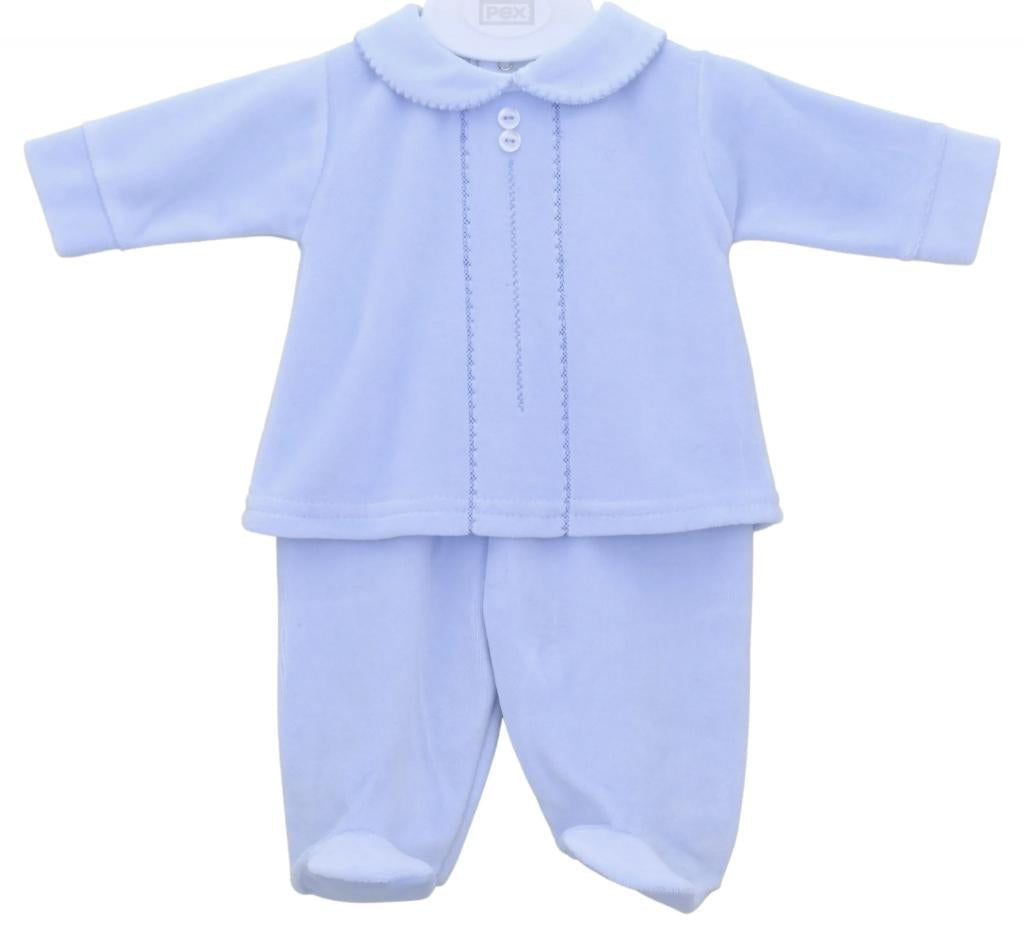 Premature Baby Classic Velour Set Blue