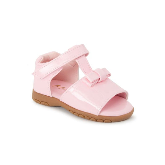 Amanda Patent Bow Sandals - Pink
