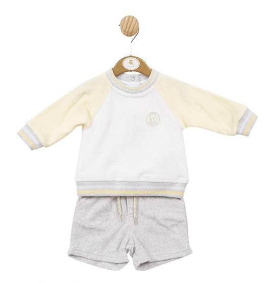 Mintini Colour Block Towelling Shorts jumper Set