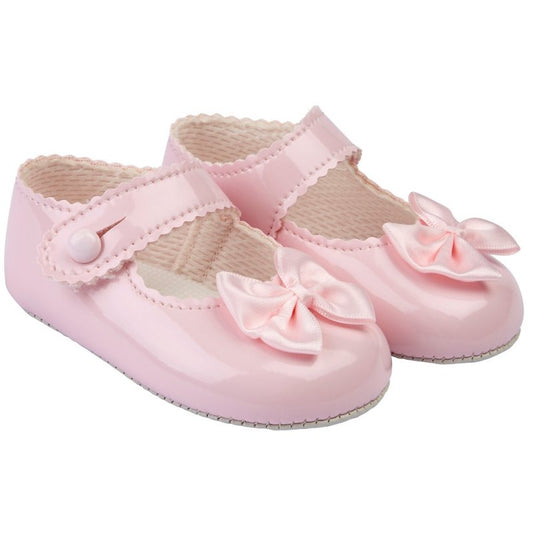 Pink Bow Soft Soled Shoes