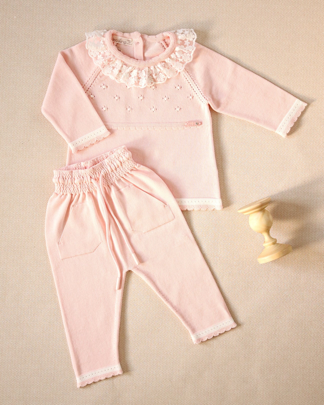 Girls Pink Knitted Set