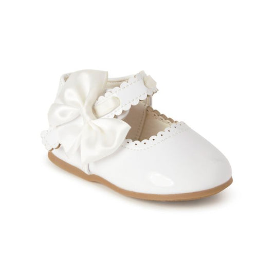 Bianca Bow Patent Shoe - White