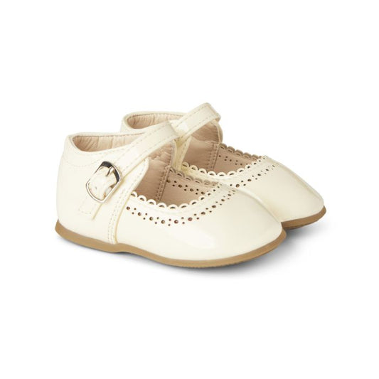 Buckle Patent Shoe - Cream