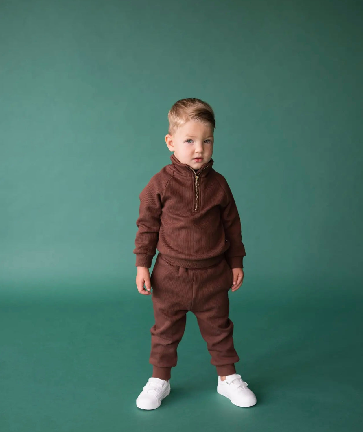 Zip Up Tracksuit Brown