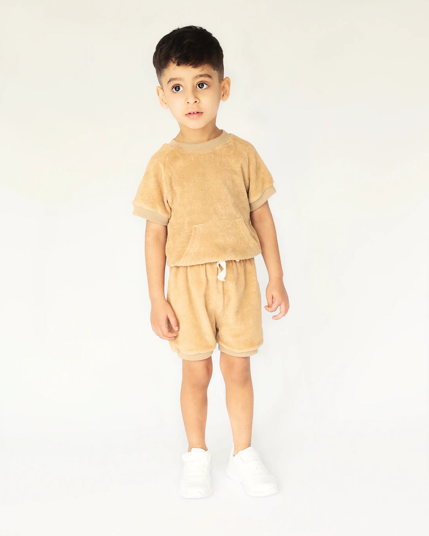 Towelling Shorts Set Sand