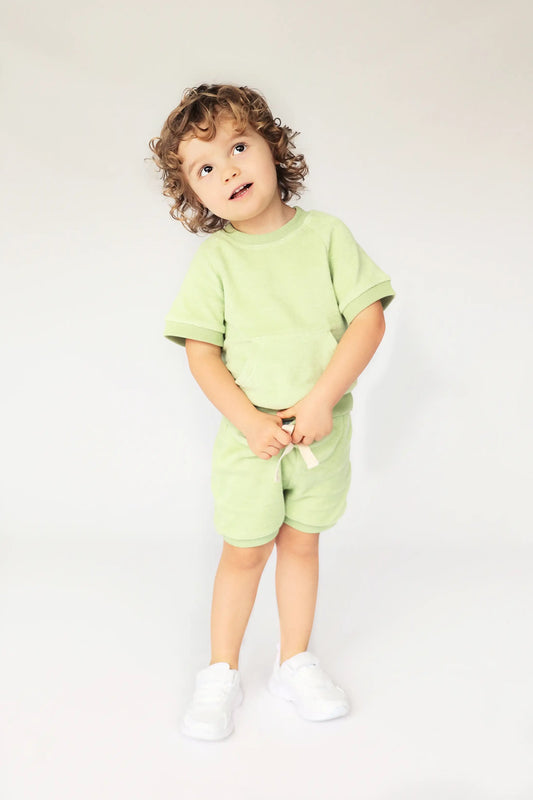 Towelling Shorts Set Pistachio