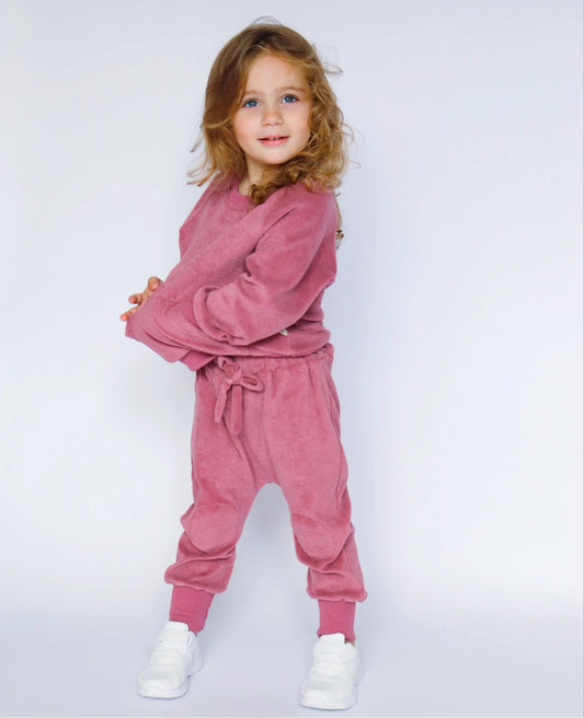 Towelling Set Dusty Rose